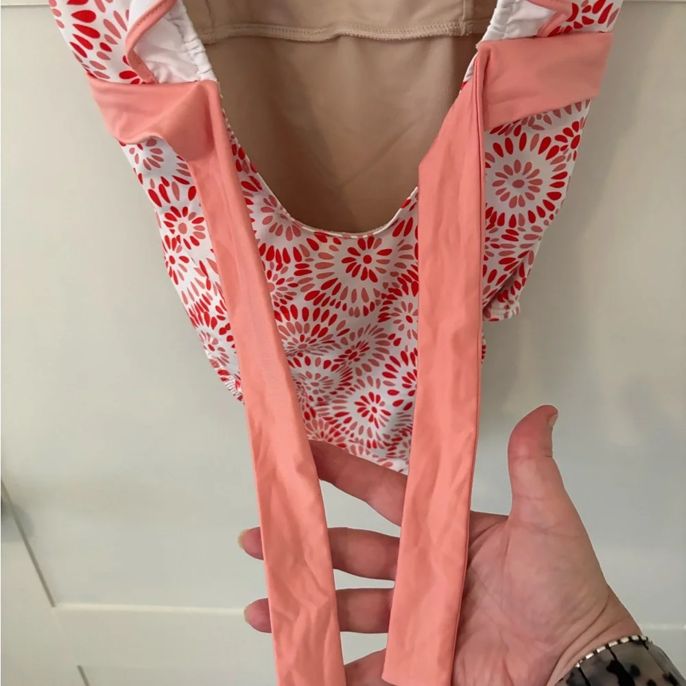 Bella Bliss Girl’s Tie-Back Ruffle Swimsuit. Size 7.